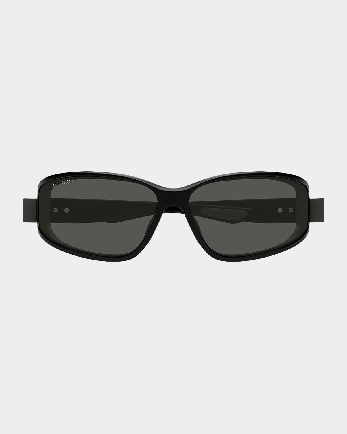 Gucci Men 's Rectangular Acetate Wrap Sunglasses