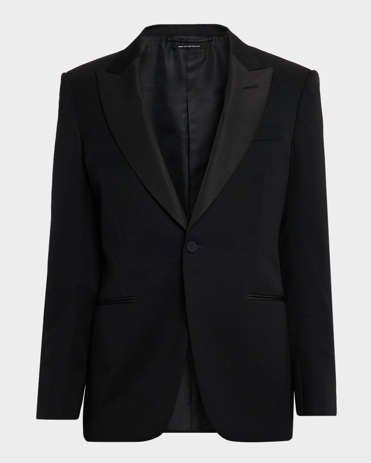 TOM FORD Men 's Wool Grain de Poudre Evening Jacket
