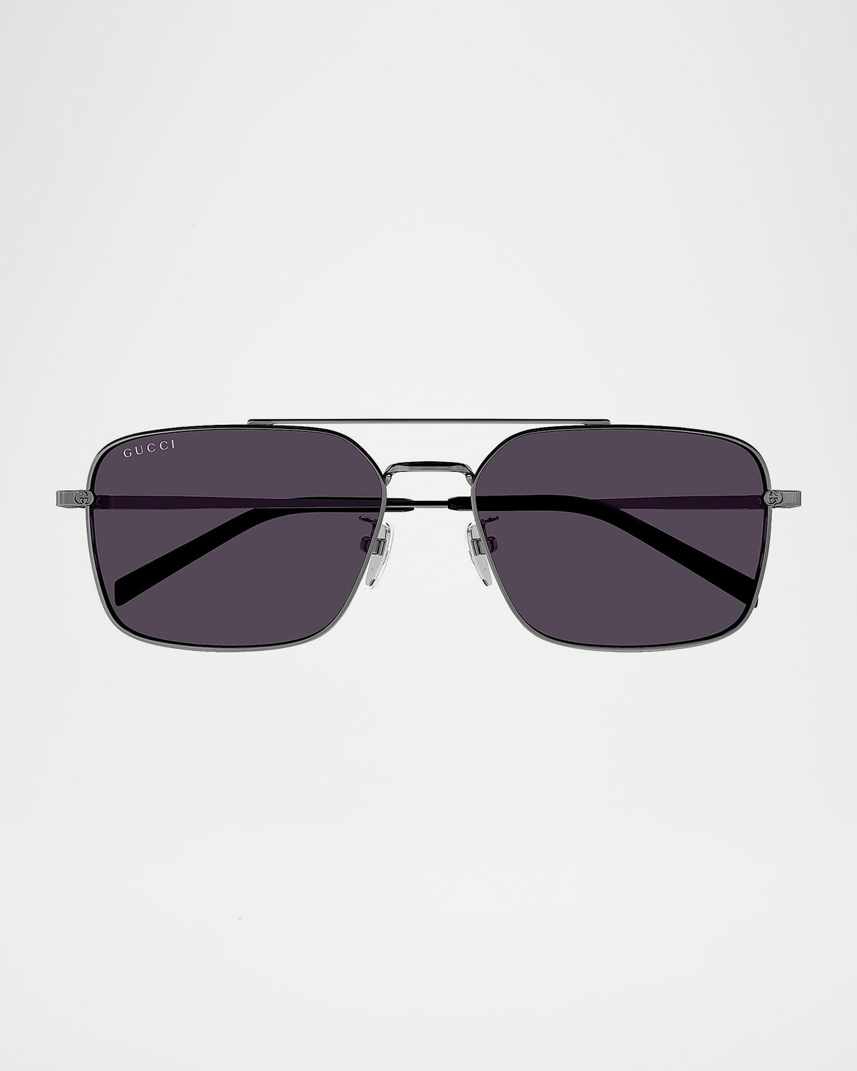 Gucci Men 's Petit GG 58mm Metal Navigator Sunglasses