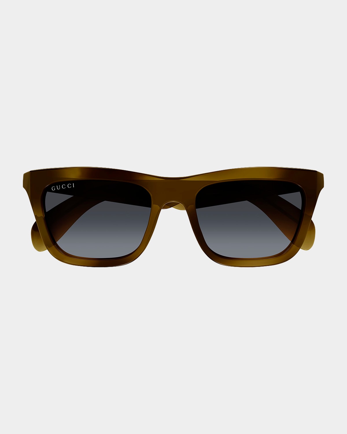 GUCCI MEN'S RECTANGULAR PLASTIC SUNGLASSES