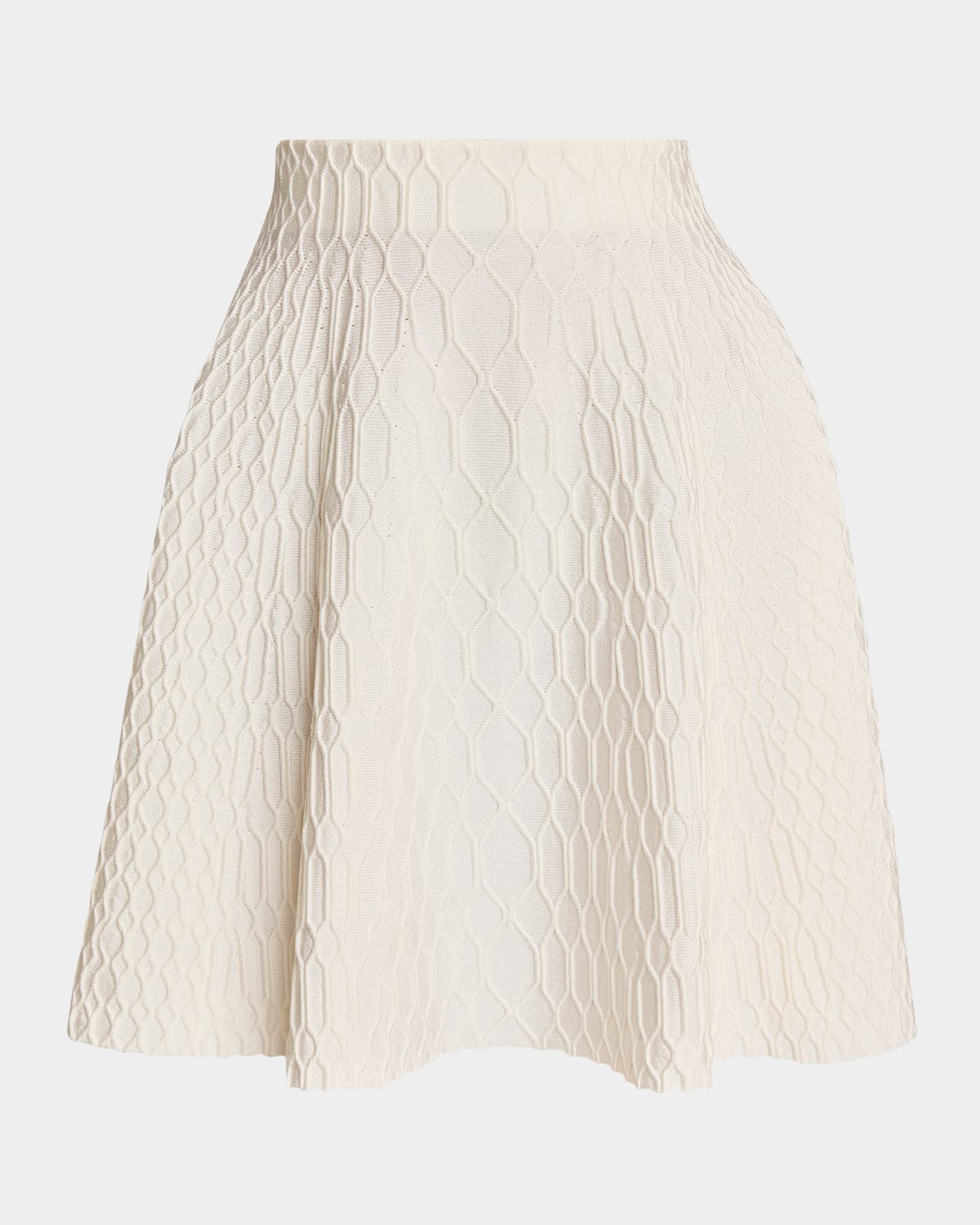 Balmain Knit A-line Mini Skirt In Neutral