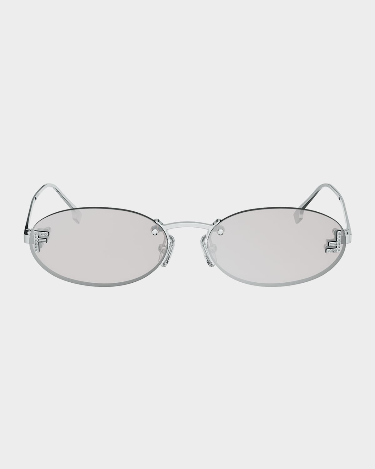Fendi First Crystal 54mm Oval Sunglasses