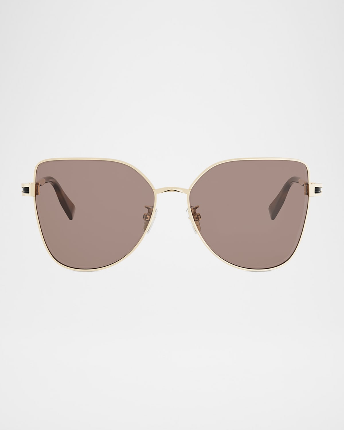 Bvlgari B. Zero1 Metal Square Sunglasses In Gold