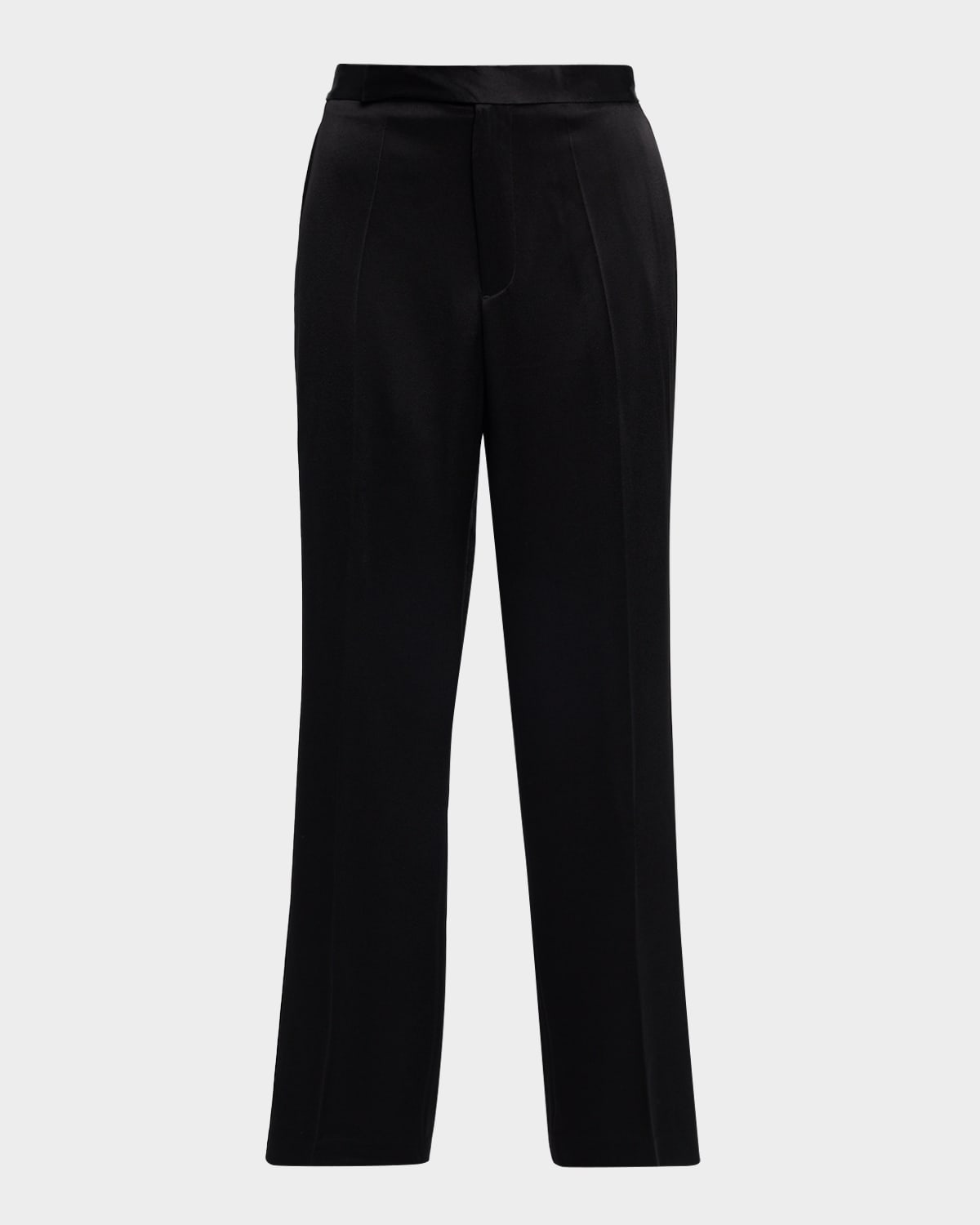 Polo Ralph Lauren Straight-leg Crepe Back Satin Pants In Multi