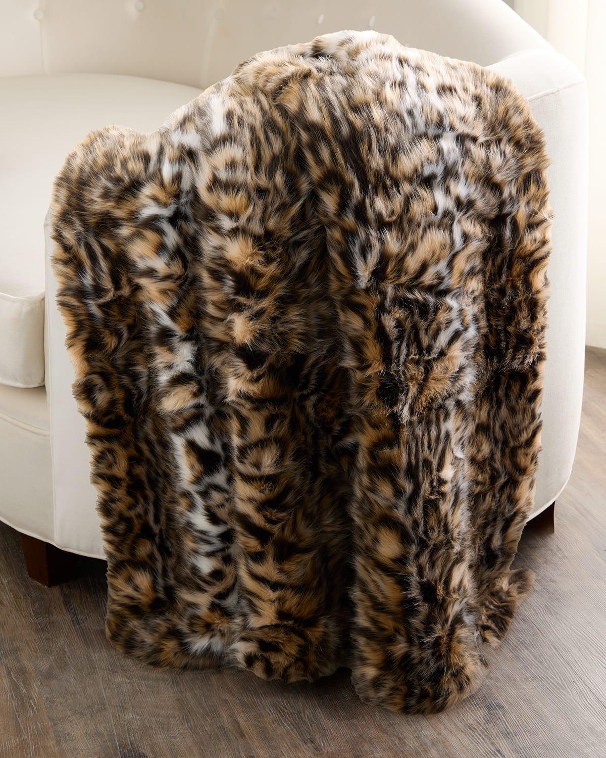 Gorski Faux Fox Throw, 60" X 72" In Brown