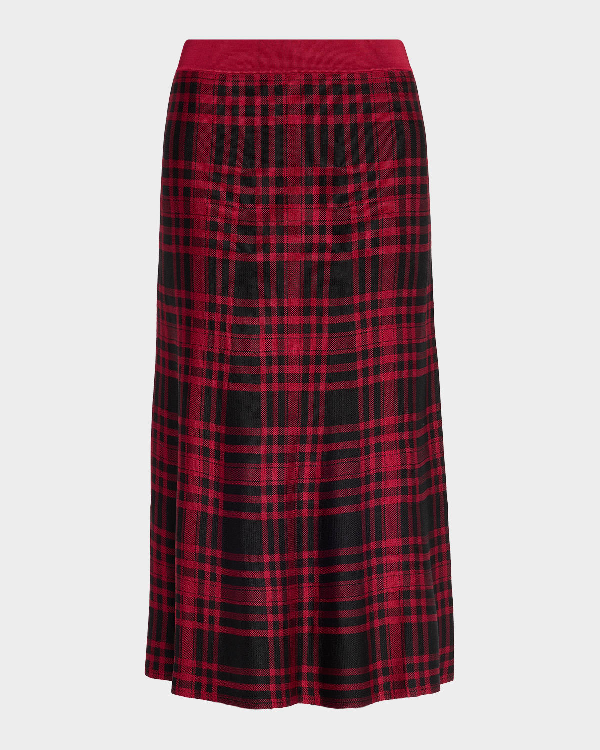Polo Ralph Lauren Plaid Viscose-blend Midi Skirt In Multi