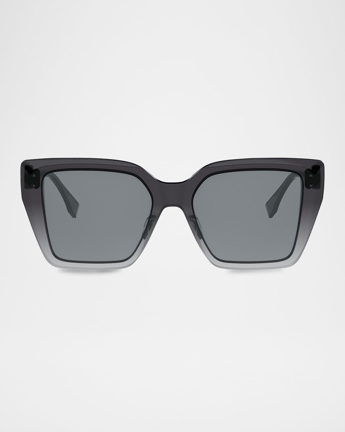 Fendi Ff Diamonds Square Acetate Sunglasses In Gray