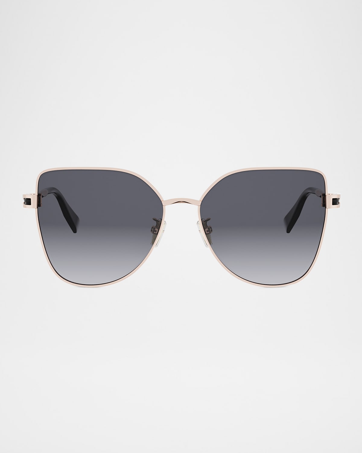 Bvlgari B. Zero1 Metal Square Sunglasses In Gold