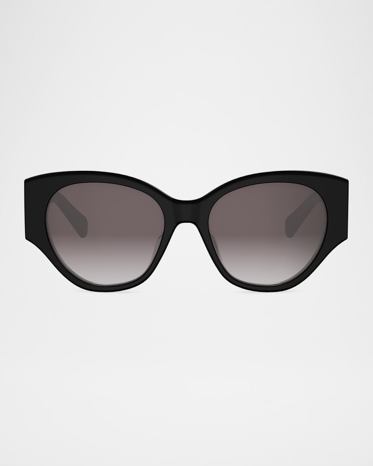 Celine Maxi Triomphe Acetate Butterfly Sunglasses In Black