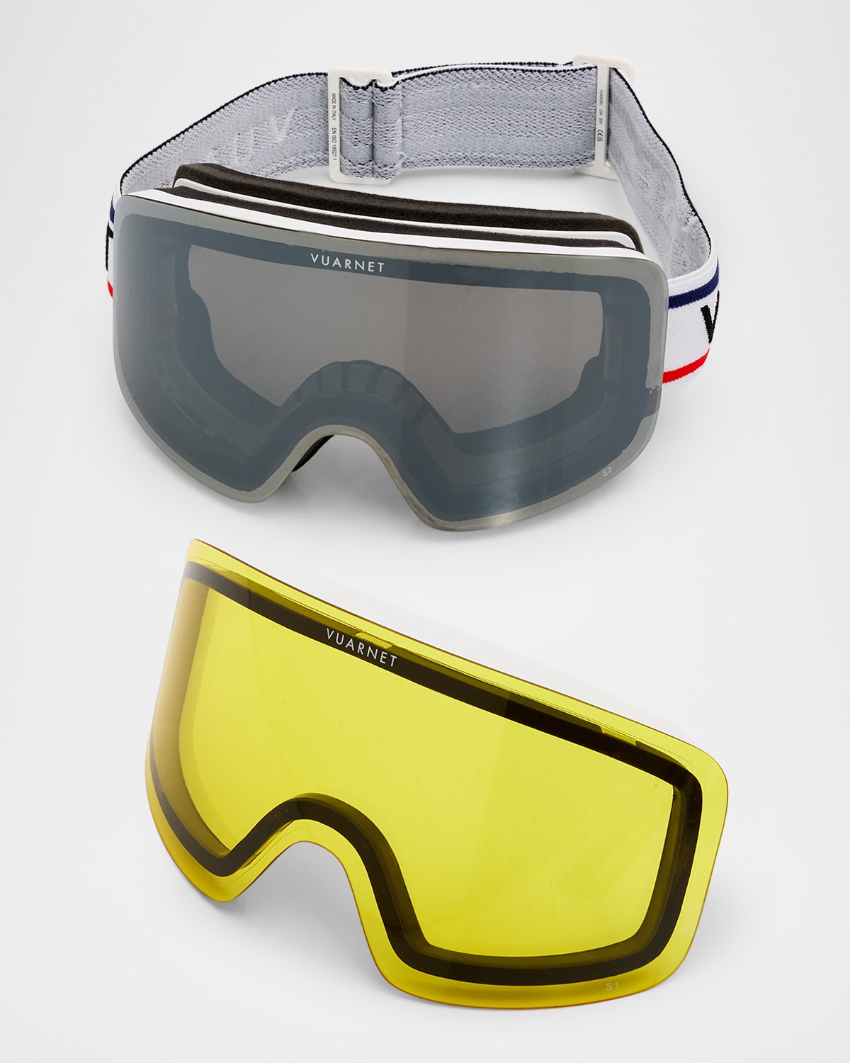 Vuarnet Men's Mont-blanc Ski Goggles With Interchangeable Lenses In Gray