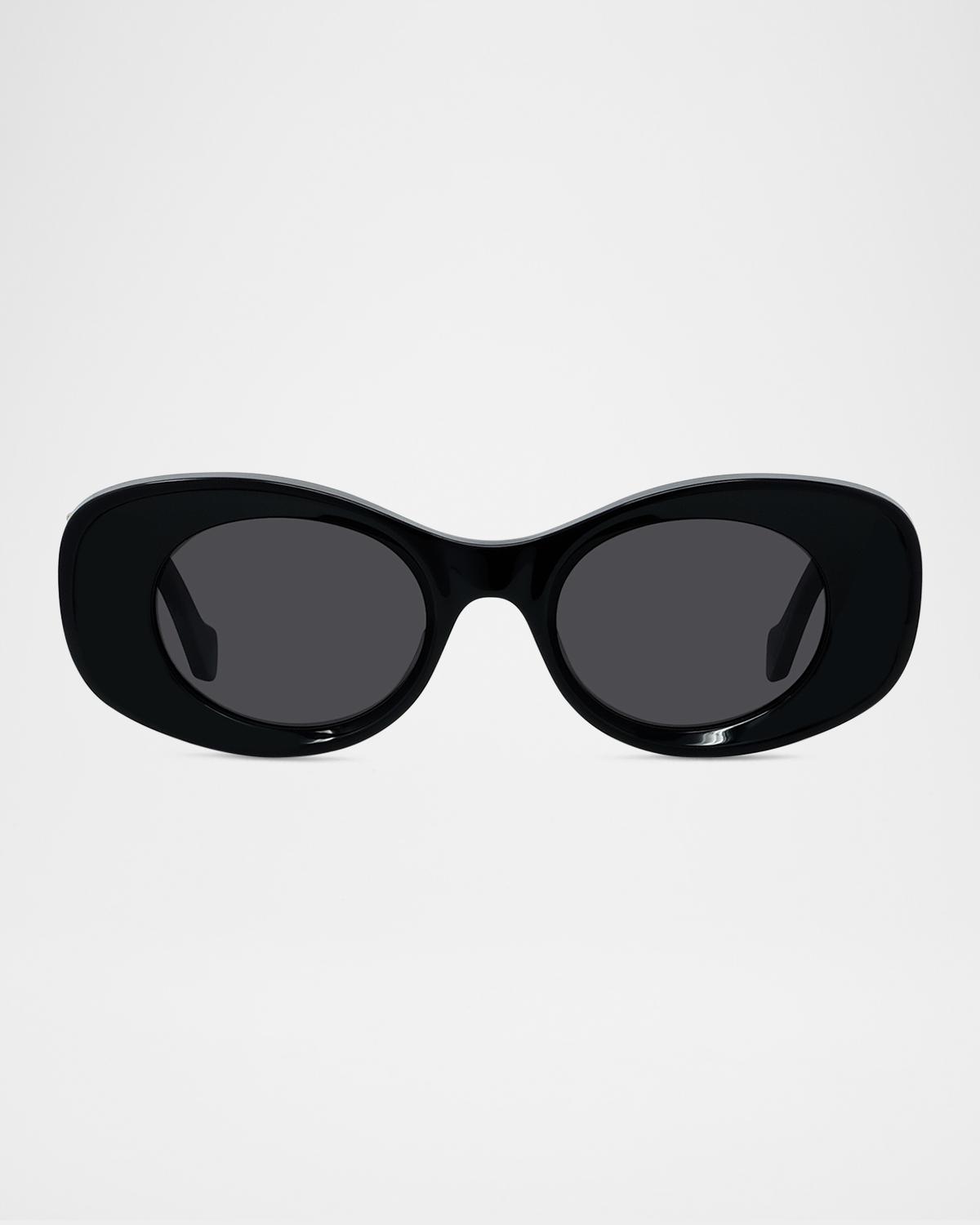 Anagram Oval Acetate Sunglasses