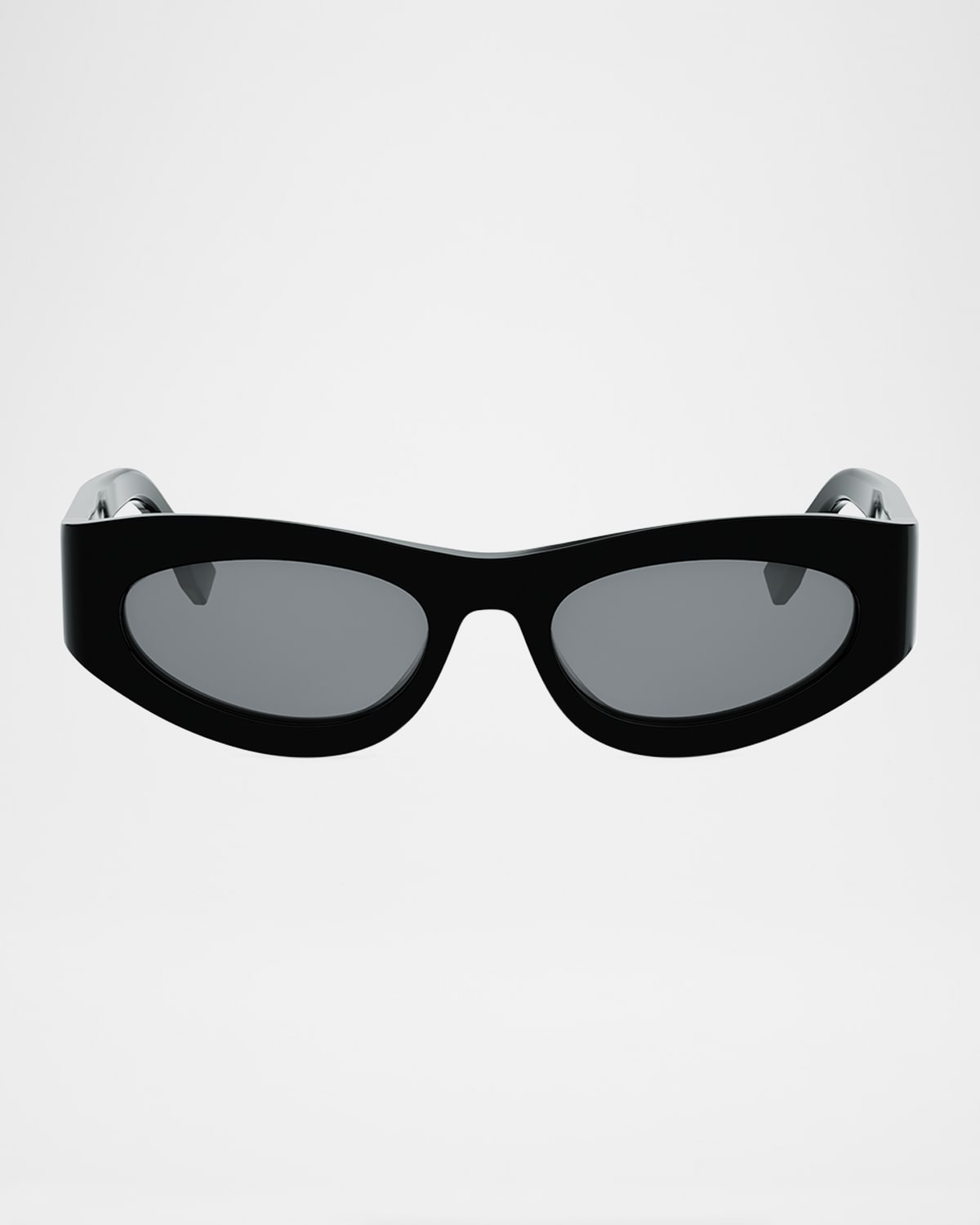 Fendi Ff Diamonds Oval Acetate Sunglasses In Blue