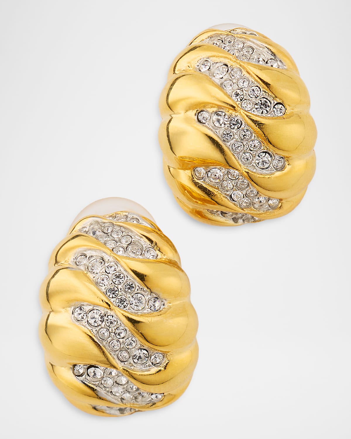 Golconda by Kenneth Jay Lane Crystal Huggie Earrings