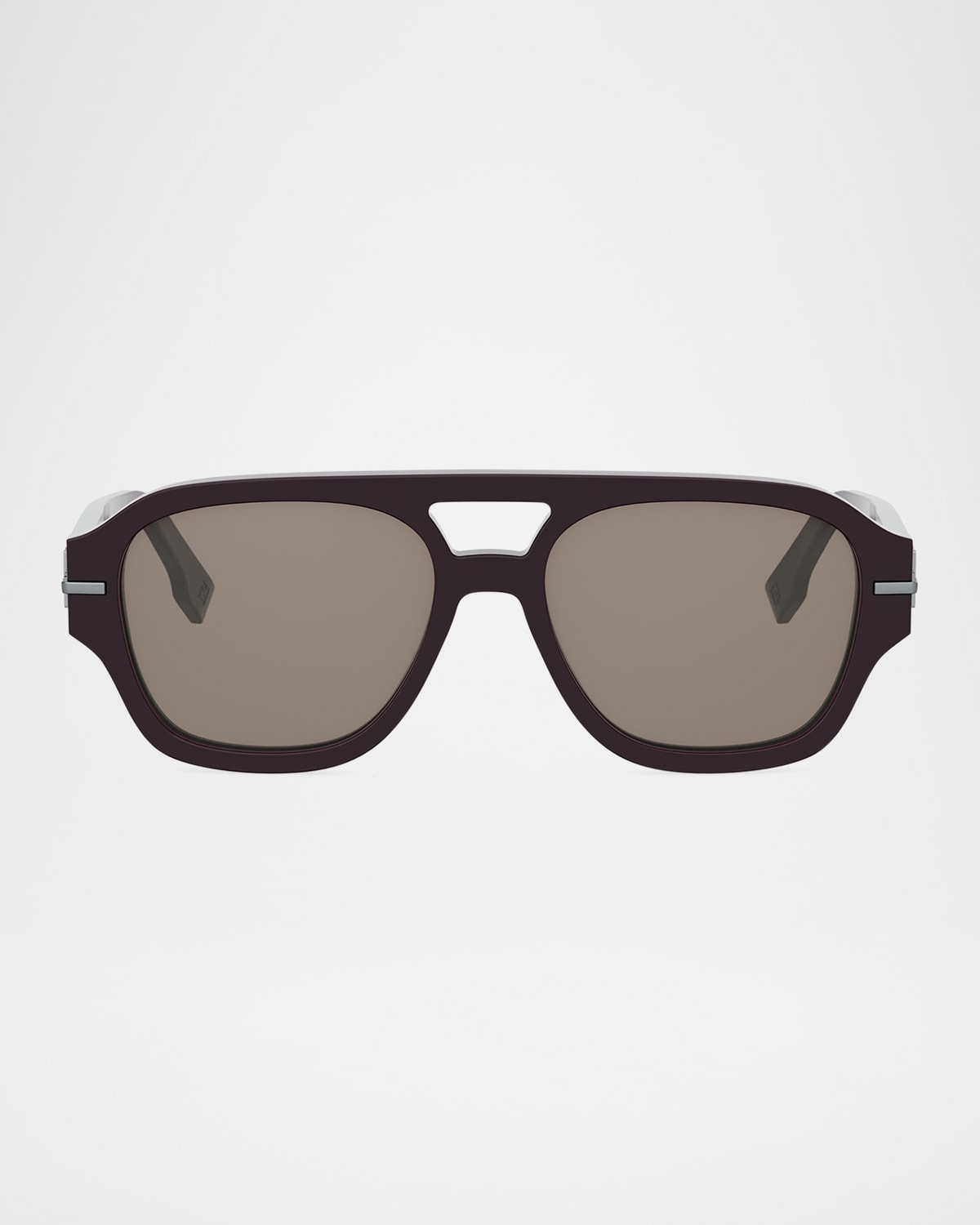 Fendi Men 's graphy Metal Logo Acetate Square Sunglasses