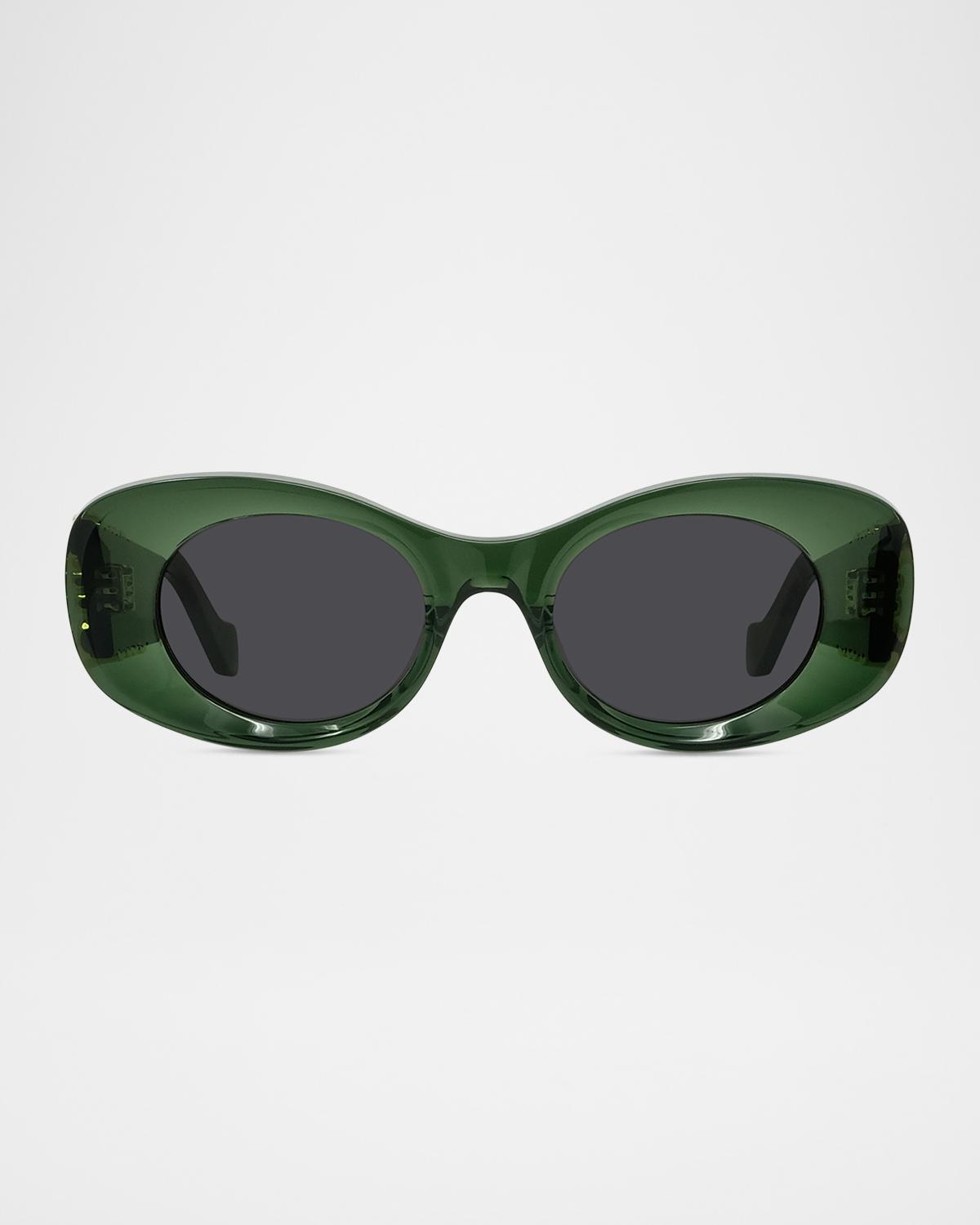 Anagram Oval Acetate Sunglasses