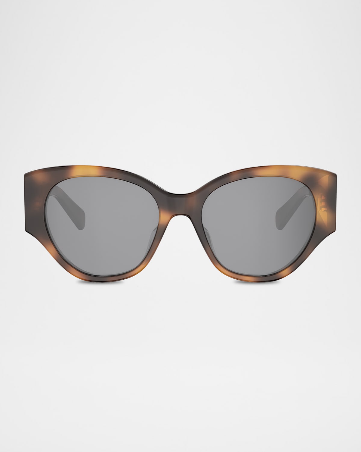 Celine Maxi Triomphe Acetate Butterfly Sunglasses In Brown