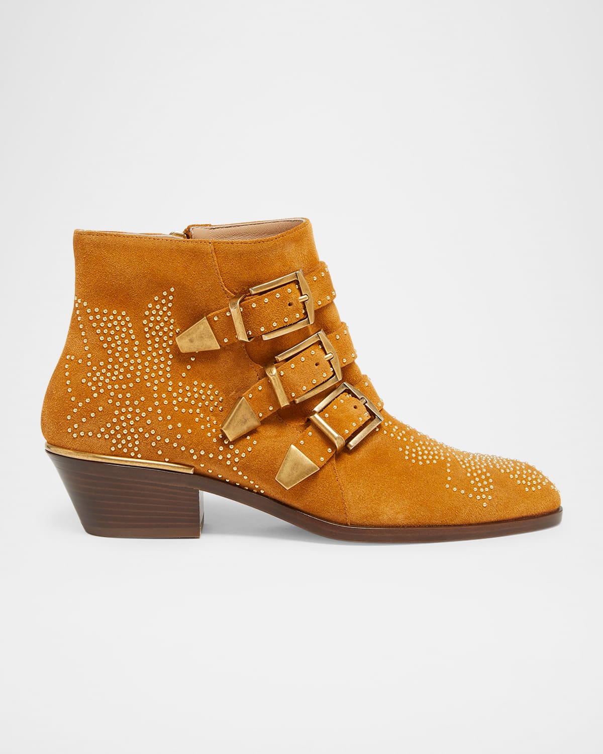 Chloé Susan Suede Ankle Boots In Multi