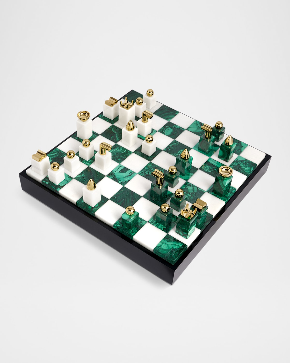 L'objet Malachite Chess Set In Green