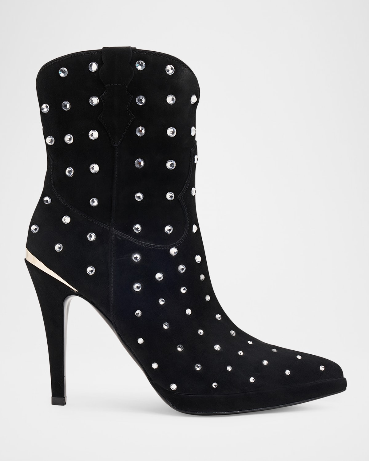 Partlow Dublin Crystal Suede Ankle Boots In Multi