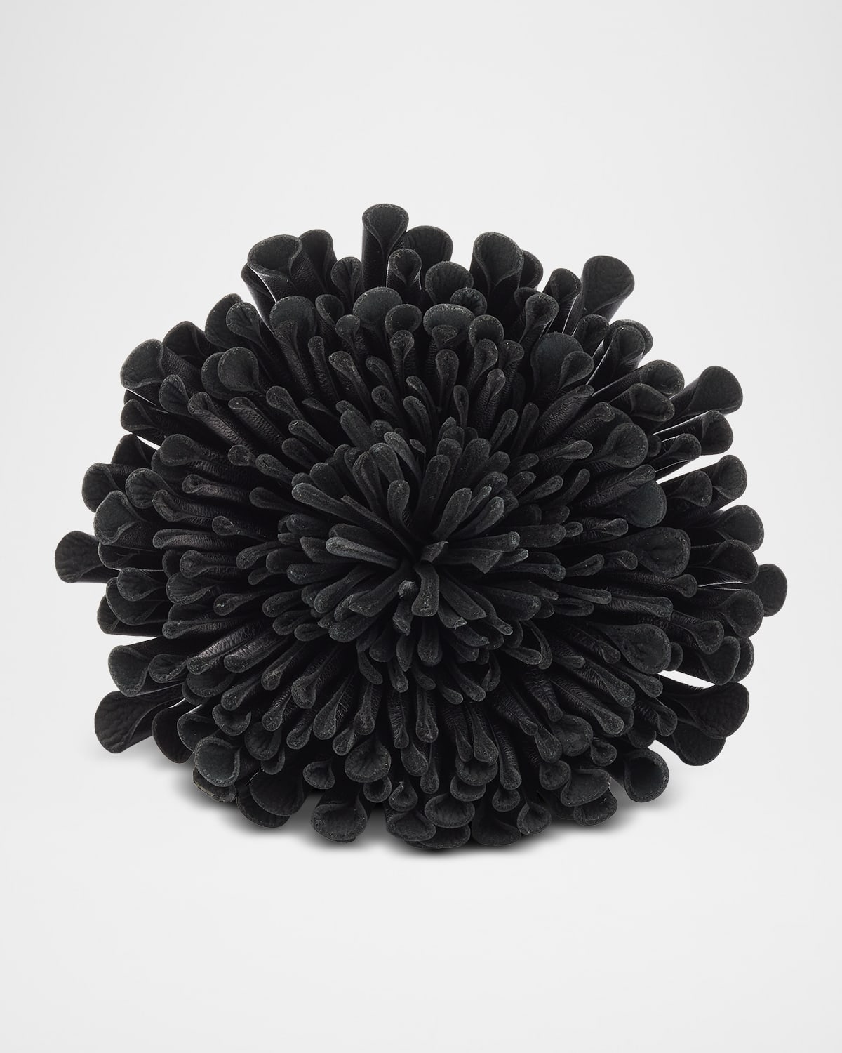 Alaïa Leather Flower Choker In Black