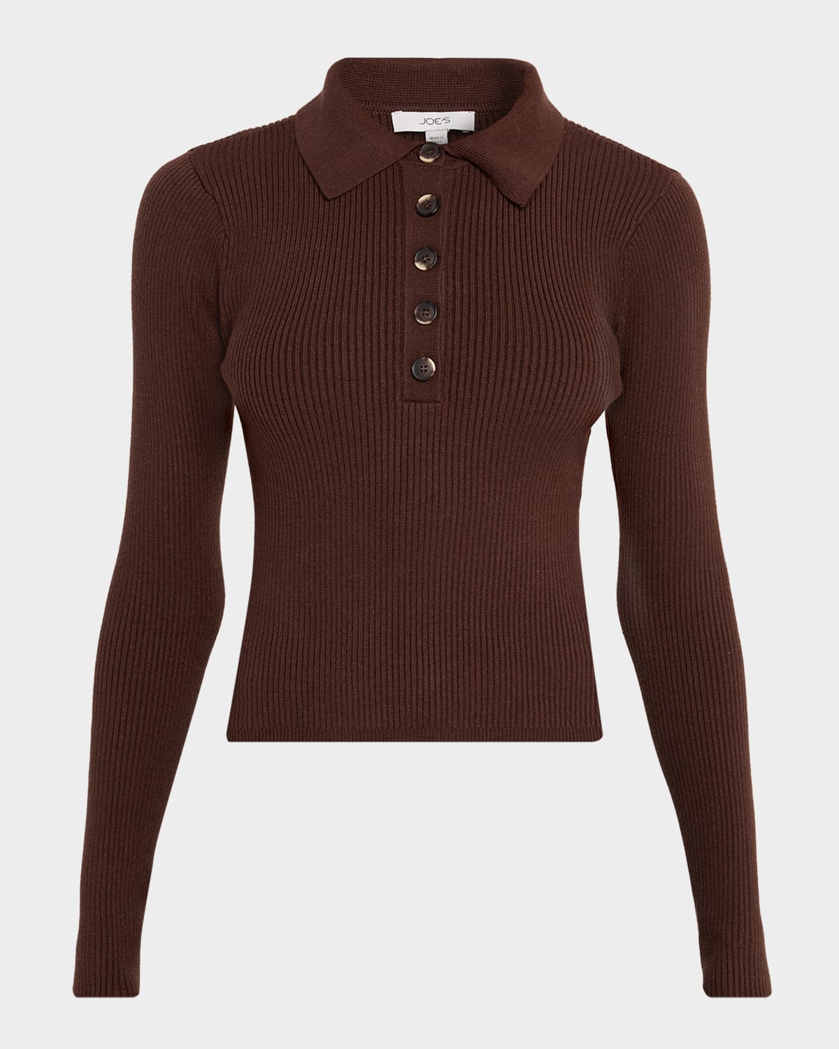 Joe's Jeans The Lisa Polo Sweater In Brown