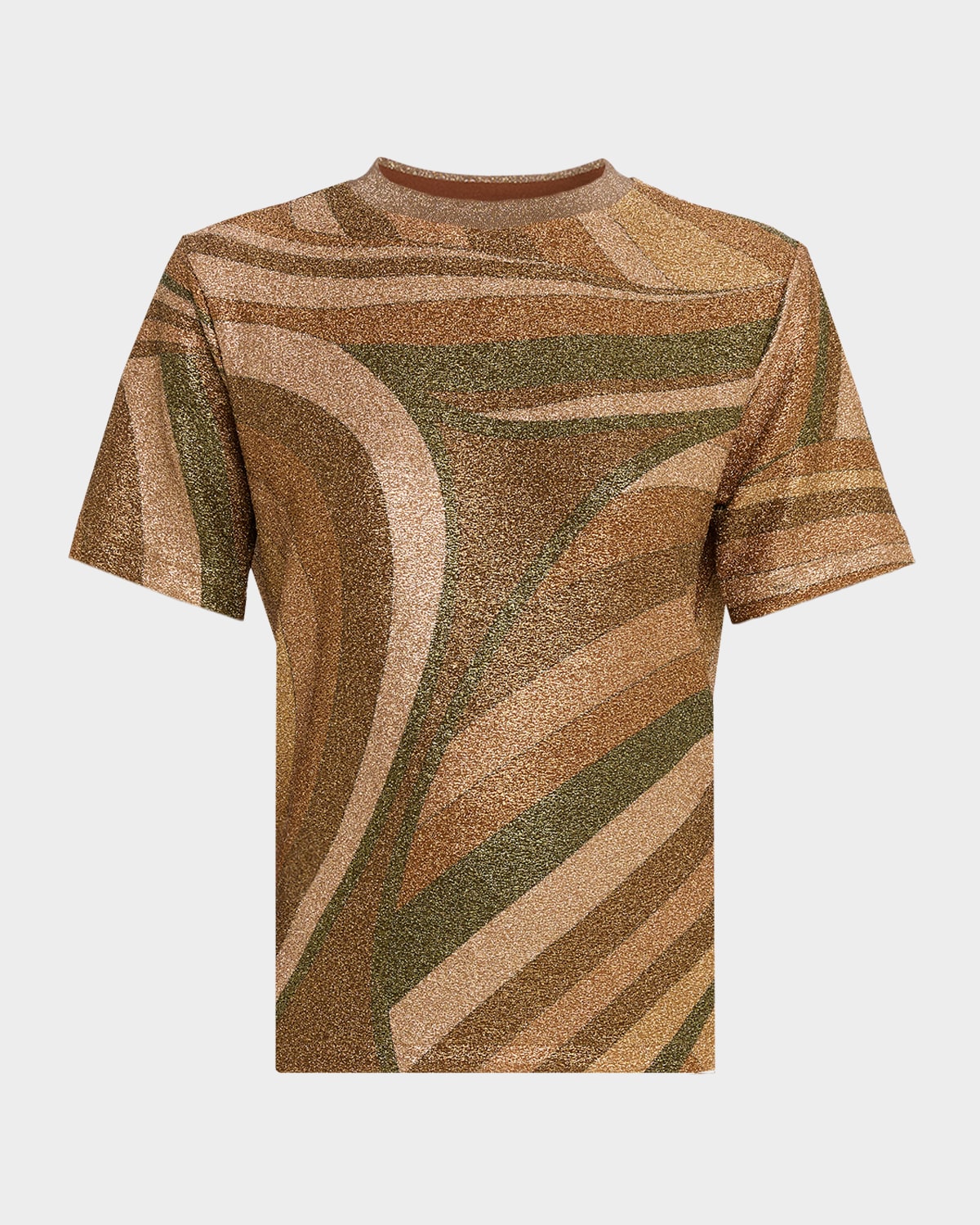 Pucci Marmo Print Jersey T-shirt In Gold