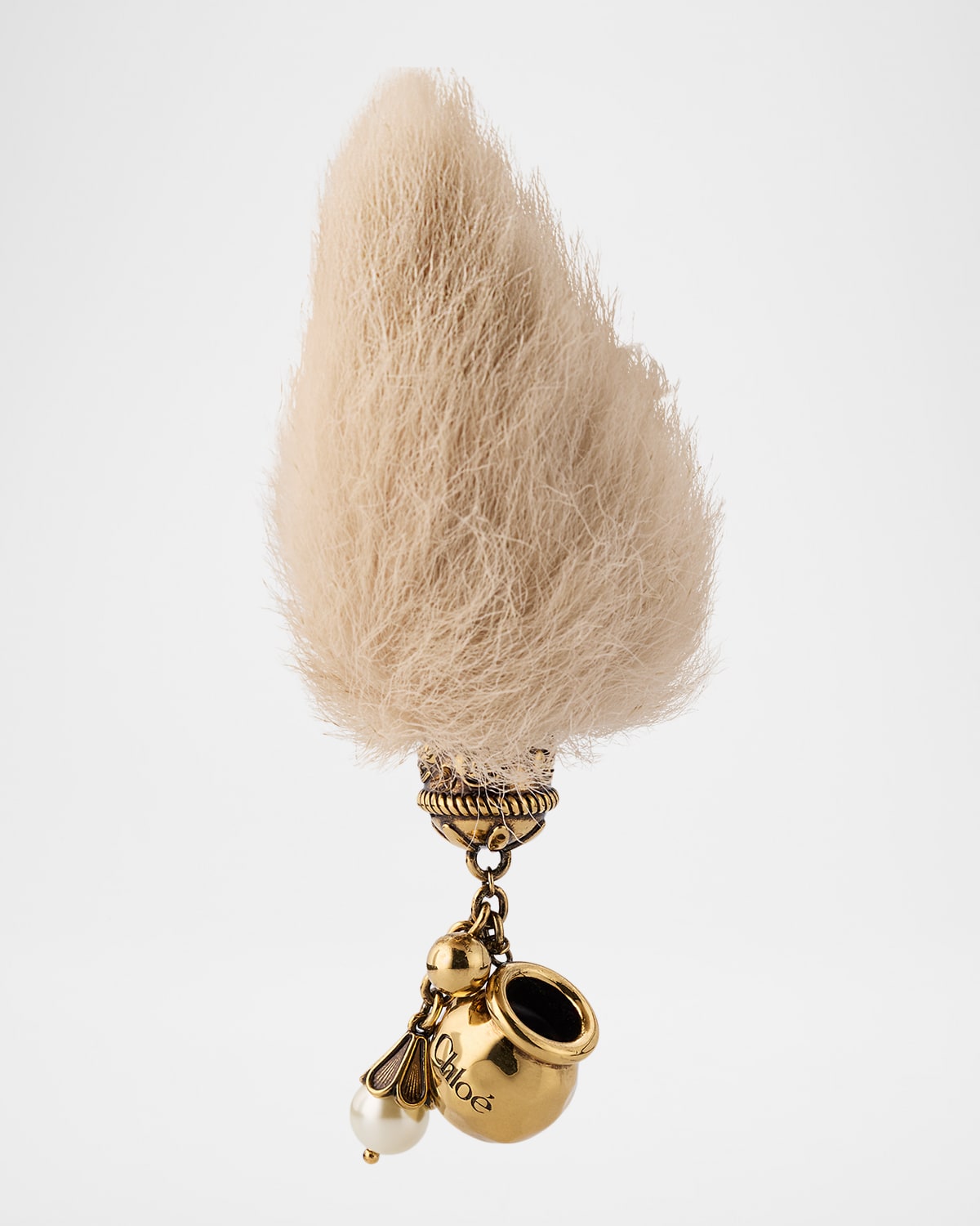 See by Chloe Sphere Shearling Tail Dice Charm