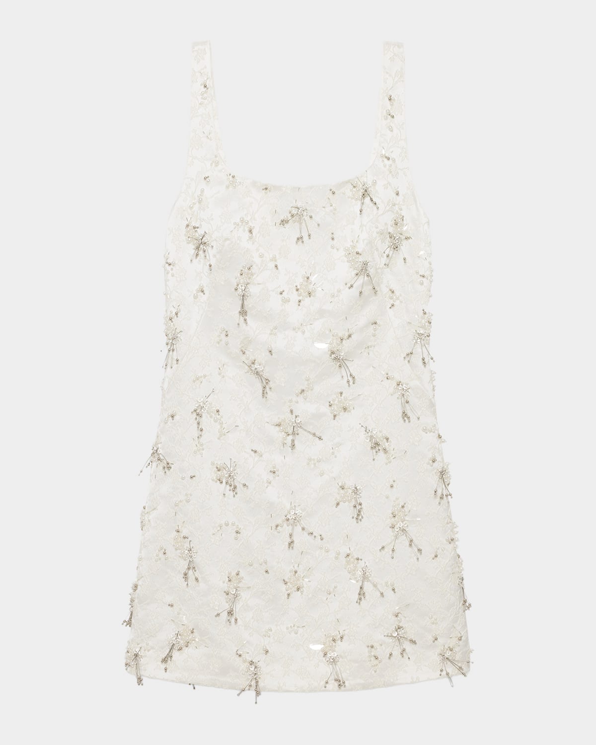 Simkhai Viva Embellished Sleeveless Mini Dress In Neutral