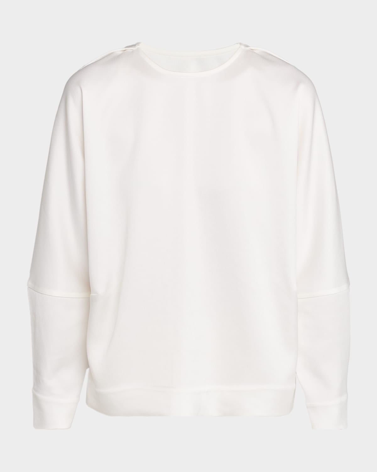 Reiss Natalia Satin Button-back Long-sleeve Top In White