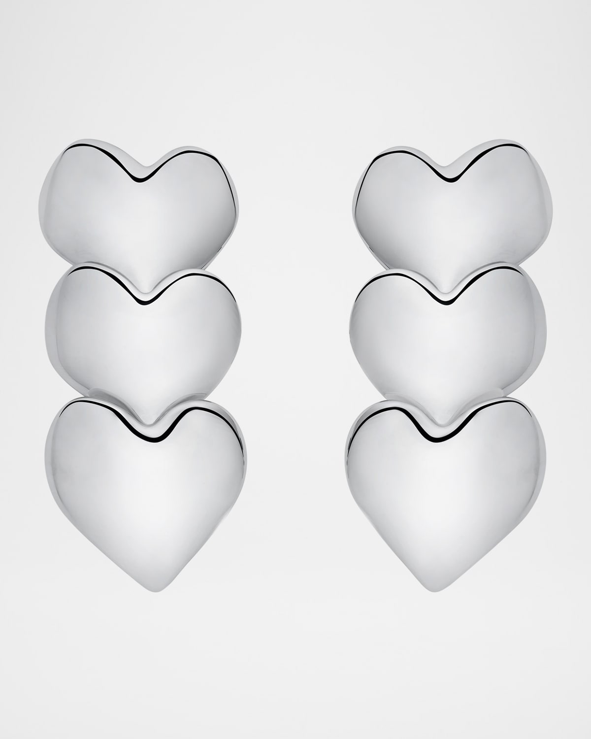 Oscar de la Renta Smooth Heart Drop Earrings