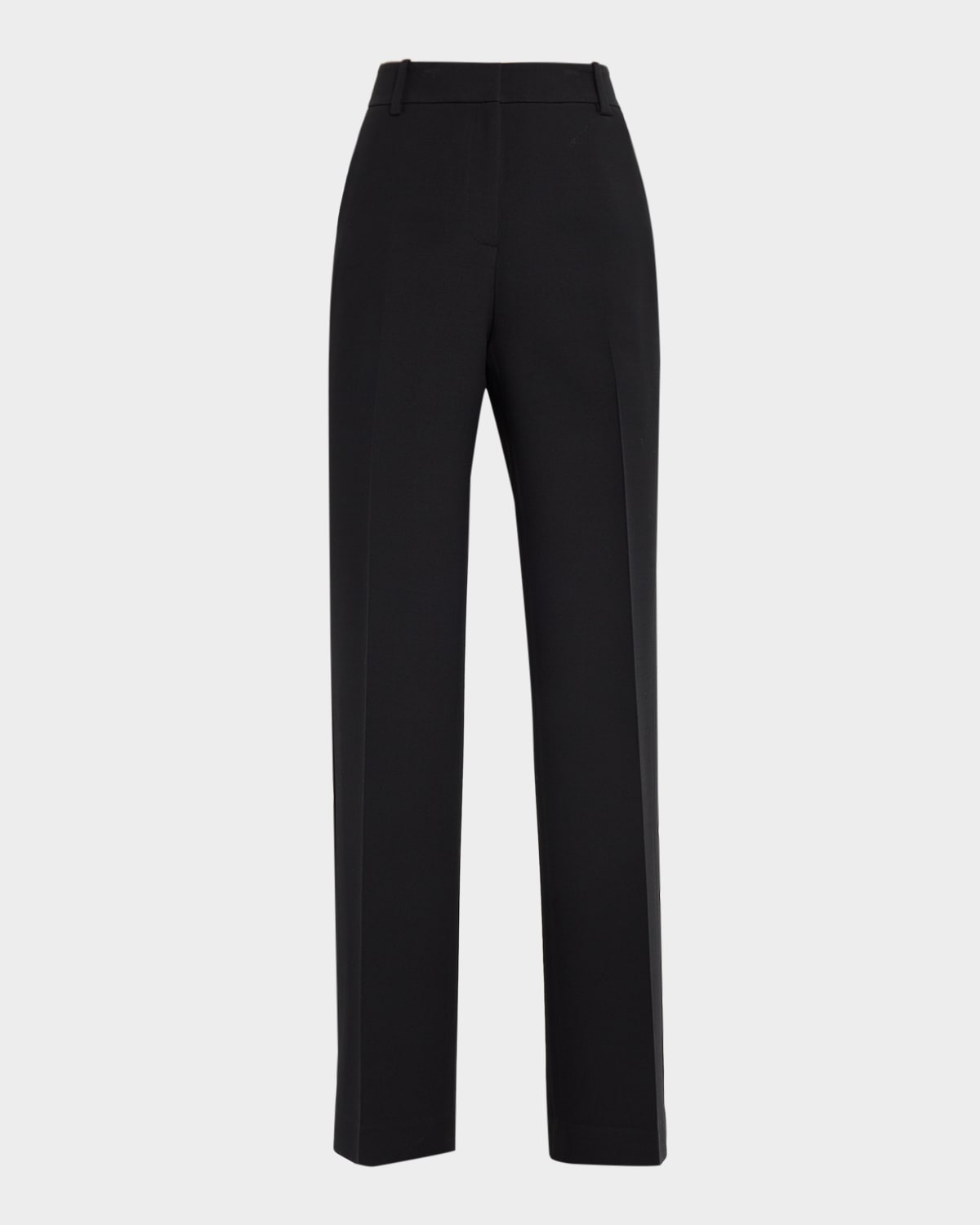 Lafayette 148 Gates Tuxedo Stripe Wool-silk Pants In Black