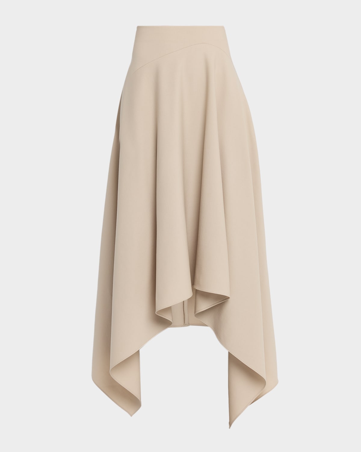 Lafayette 148 Handkerchief Wool Suiting Maxi Skirt In Neutral