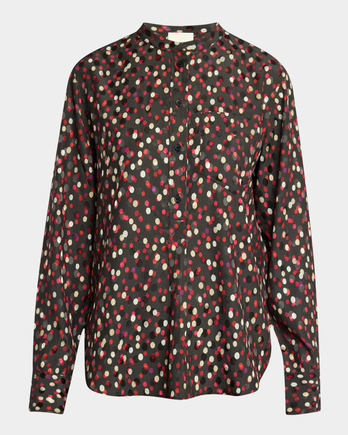 Isabel Marant Rusak Polka Dot Silk-blend Blouse In Multi