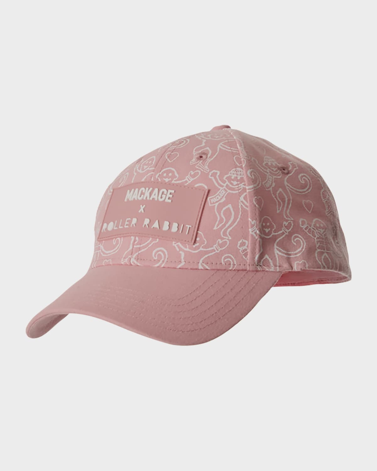 Mackage X Roller Rabbit X Roller Rabbit Logo-patch Baseball Hat In Pink