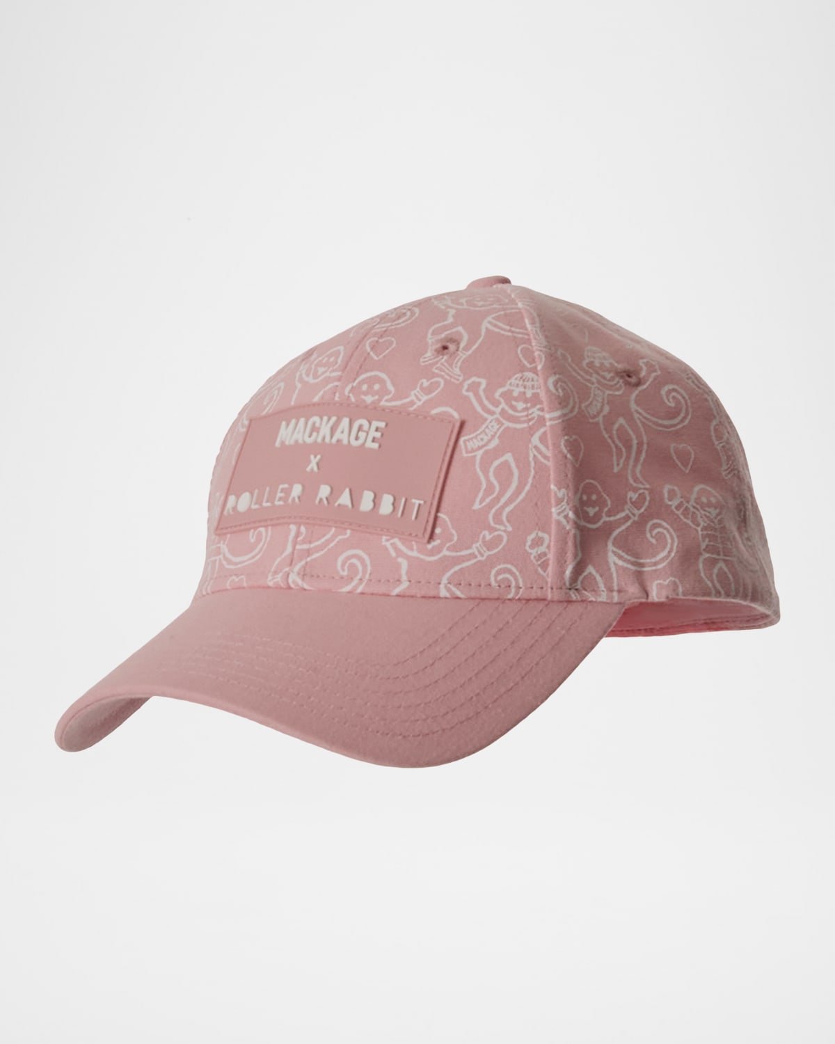 Mackage X Roller Rabbit X Roller Rabbit Logo-patch Baseball Hat In Pink