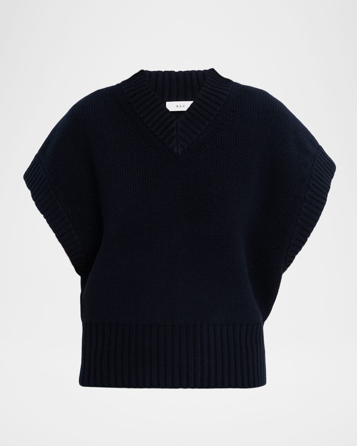 A.l.c Samson Shrunken Wool Sweater In Blue