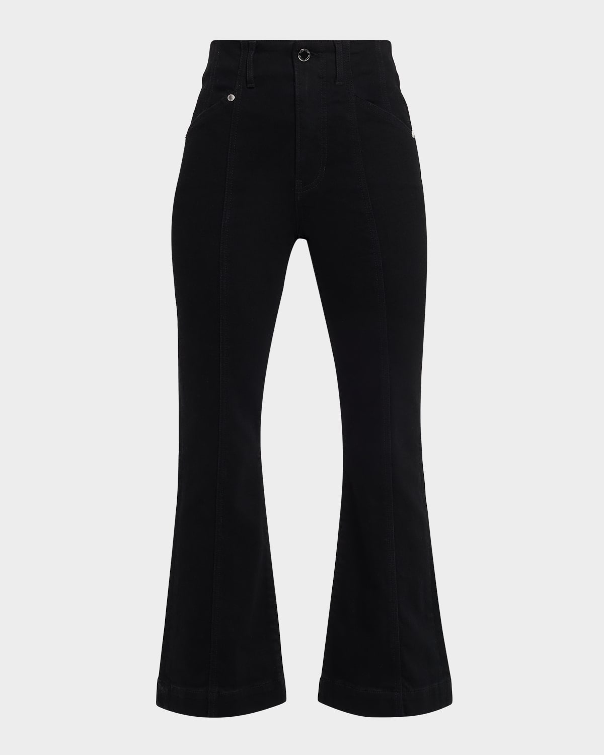 Veronica Beard Carson Ankle Flare Jeans In Black