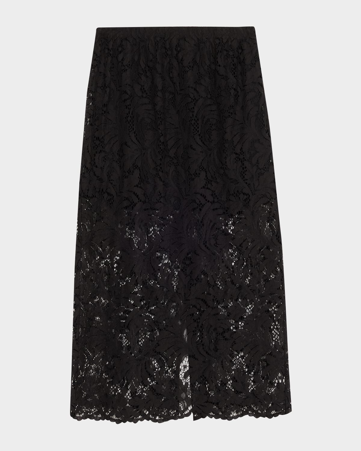 A.l.c Lydia Lace Midi Skirt In Black