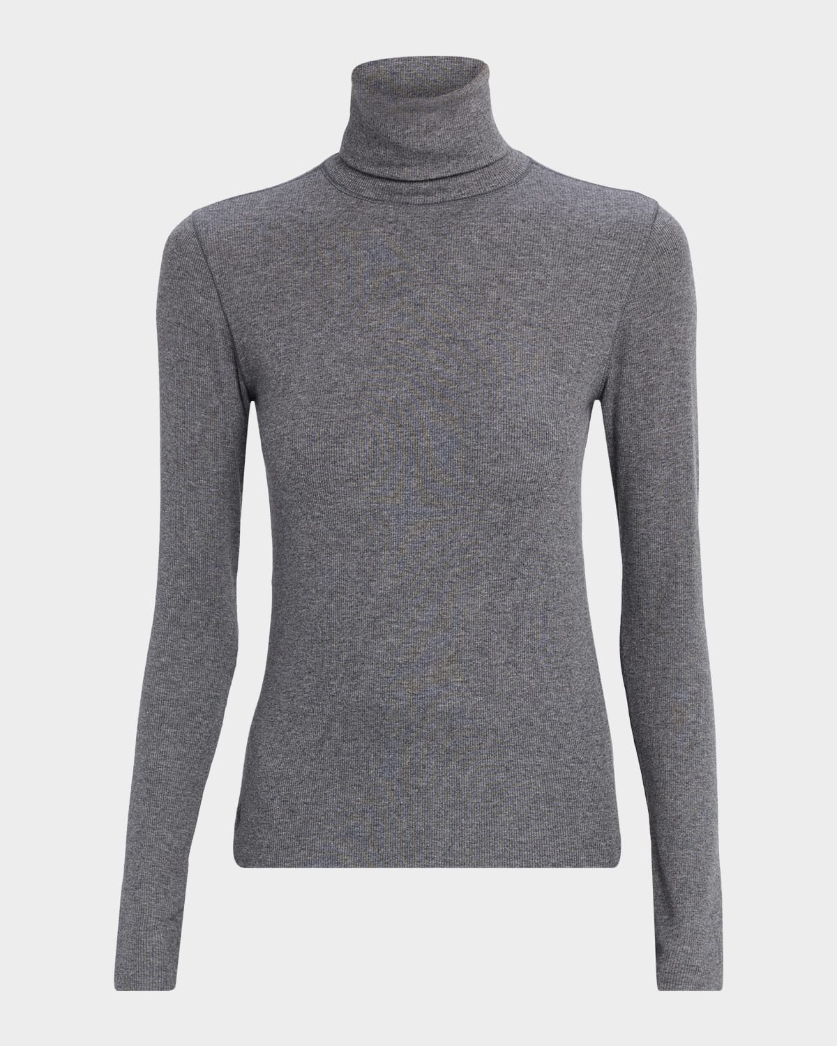 Polo Ralph Lauren Tencel Rib-knit Slim Turtleneck Sweater In Gray
