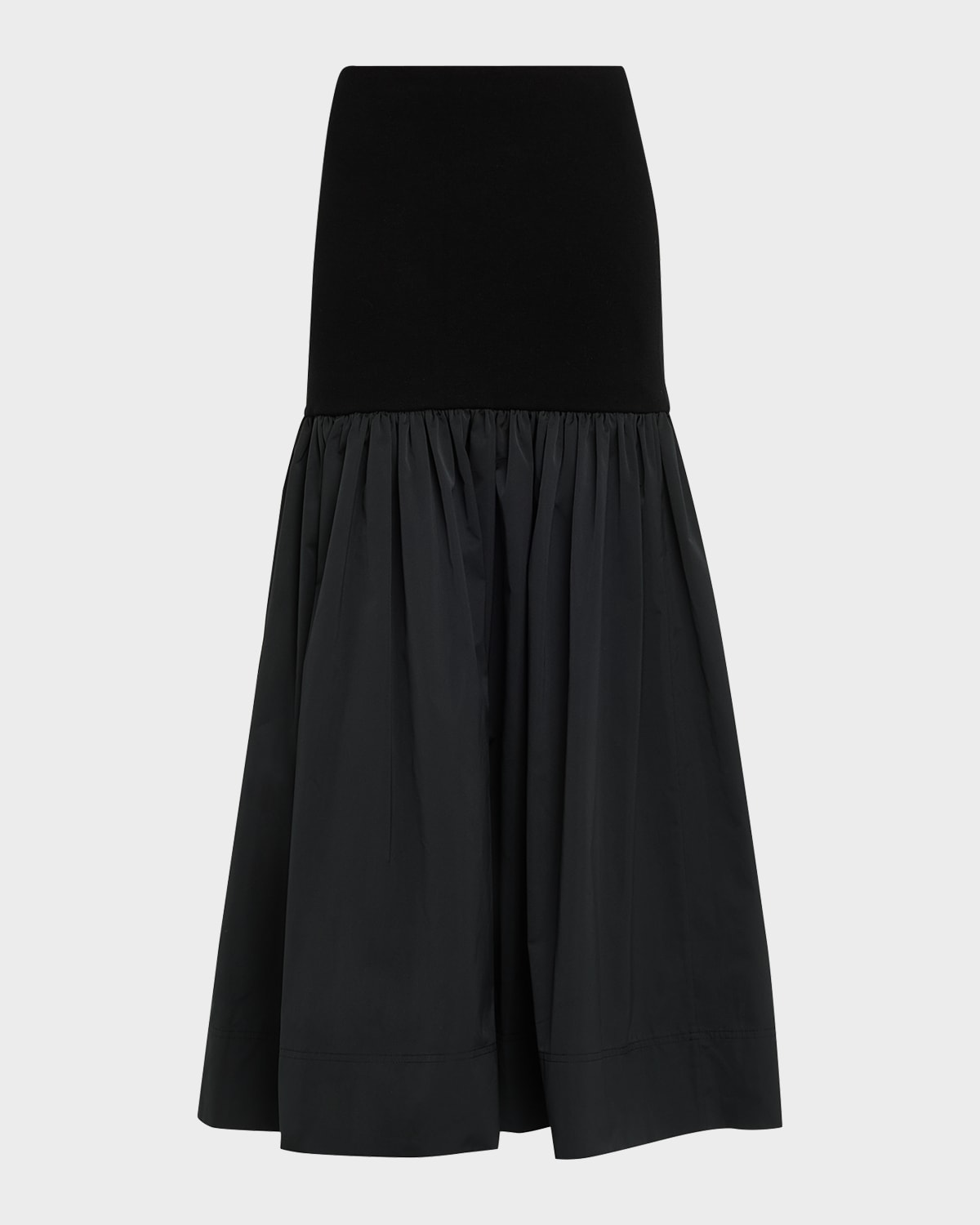 A.l.c Cami Merino Combo Maxi Skirt In Black