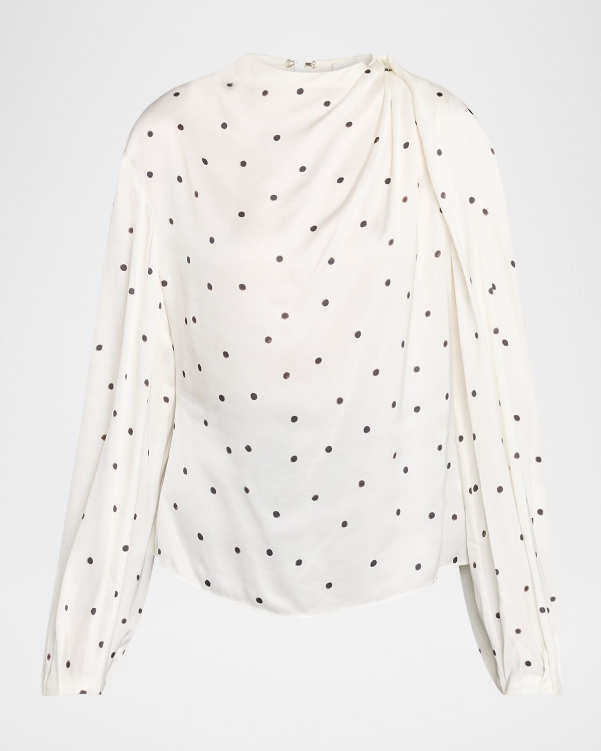 A.l.c Blaire Polka-dot Satin Blouse In Neutral
