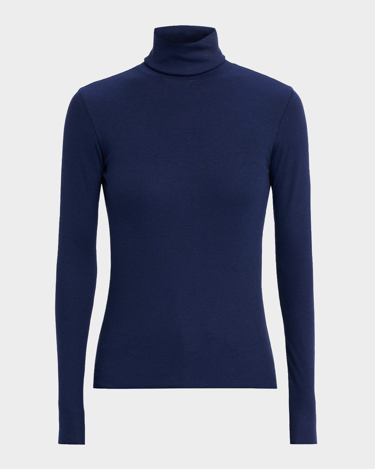 Polo Ralph Lauren Tencel Rib-knit Slim Turtleneck Sweater In Blue
