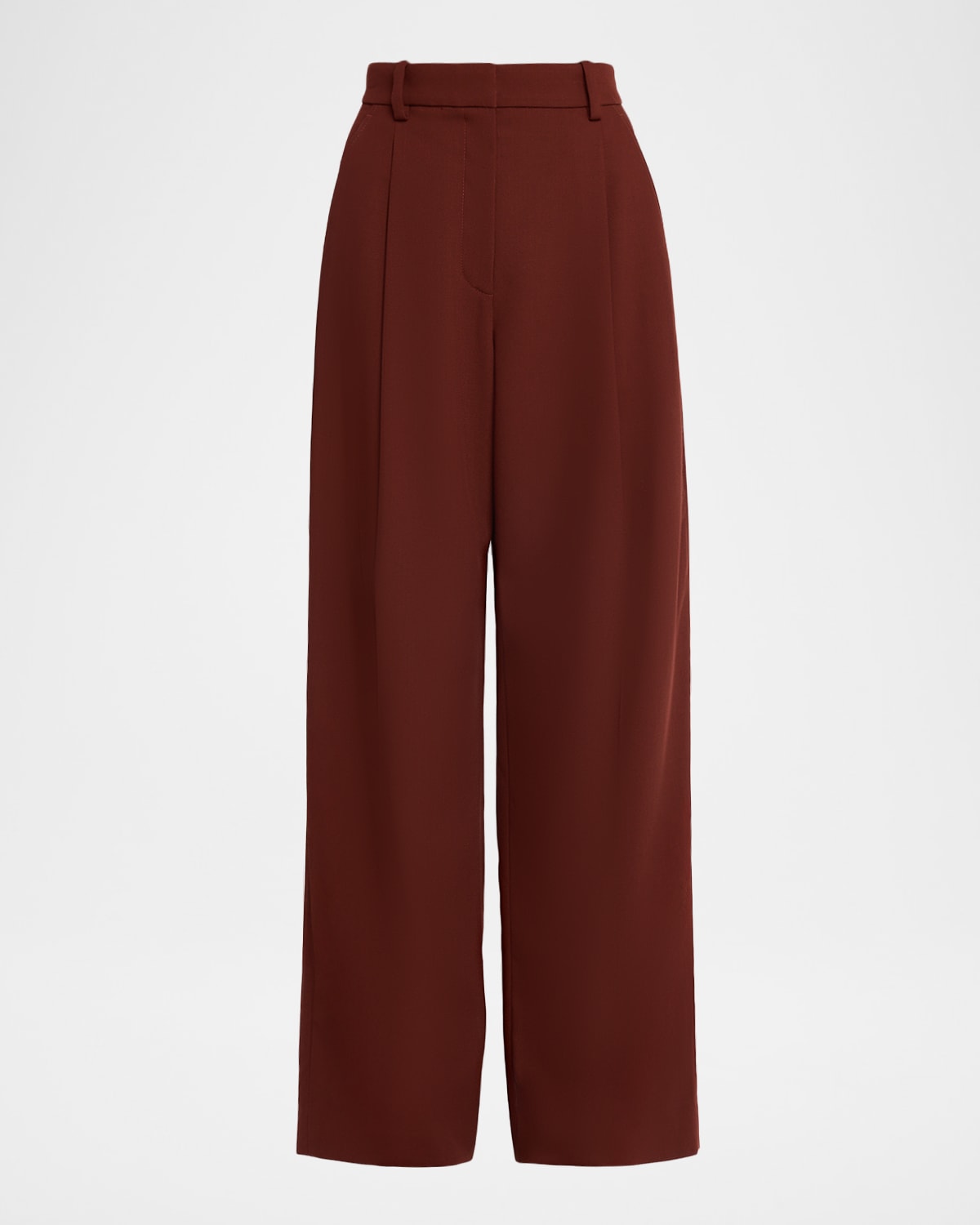 A.l.c Winston Wool Gabardine Tailored Pants In Brown
