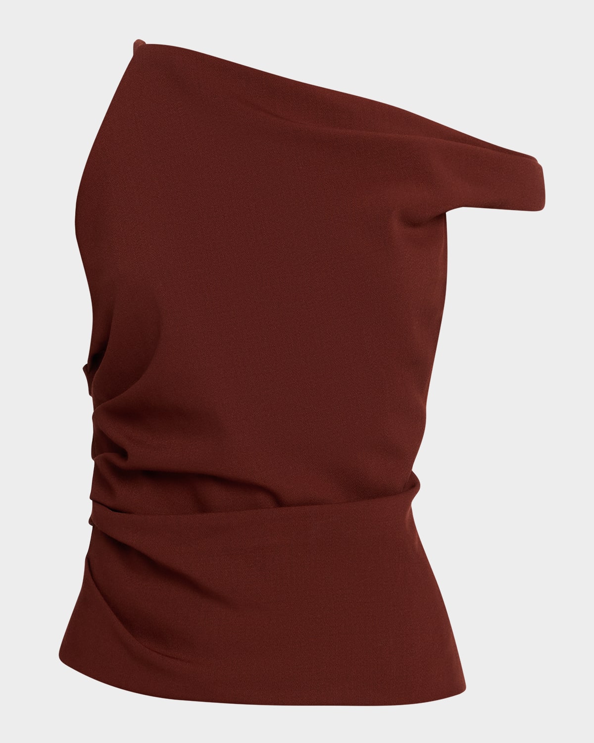 A.l.c Leia Draped Asymmetric Top In Burgundy