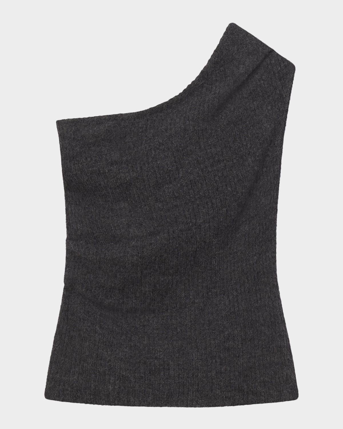A.l.c Sue Brushed Alpaca-blend Knit Top In Gray