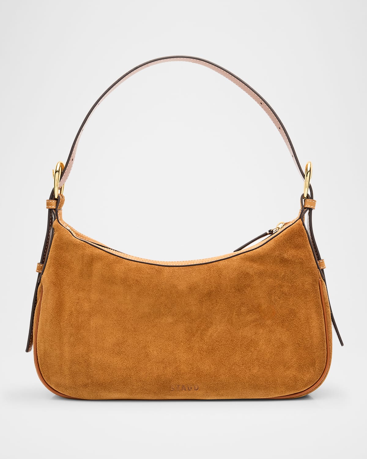 Staud Pine Suede Shoulder Bag In Brown