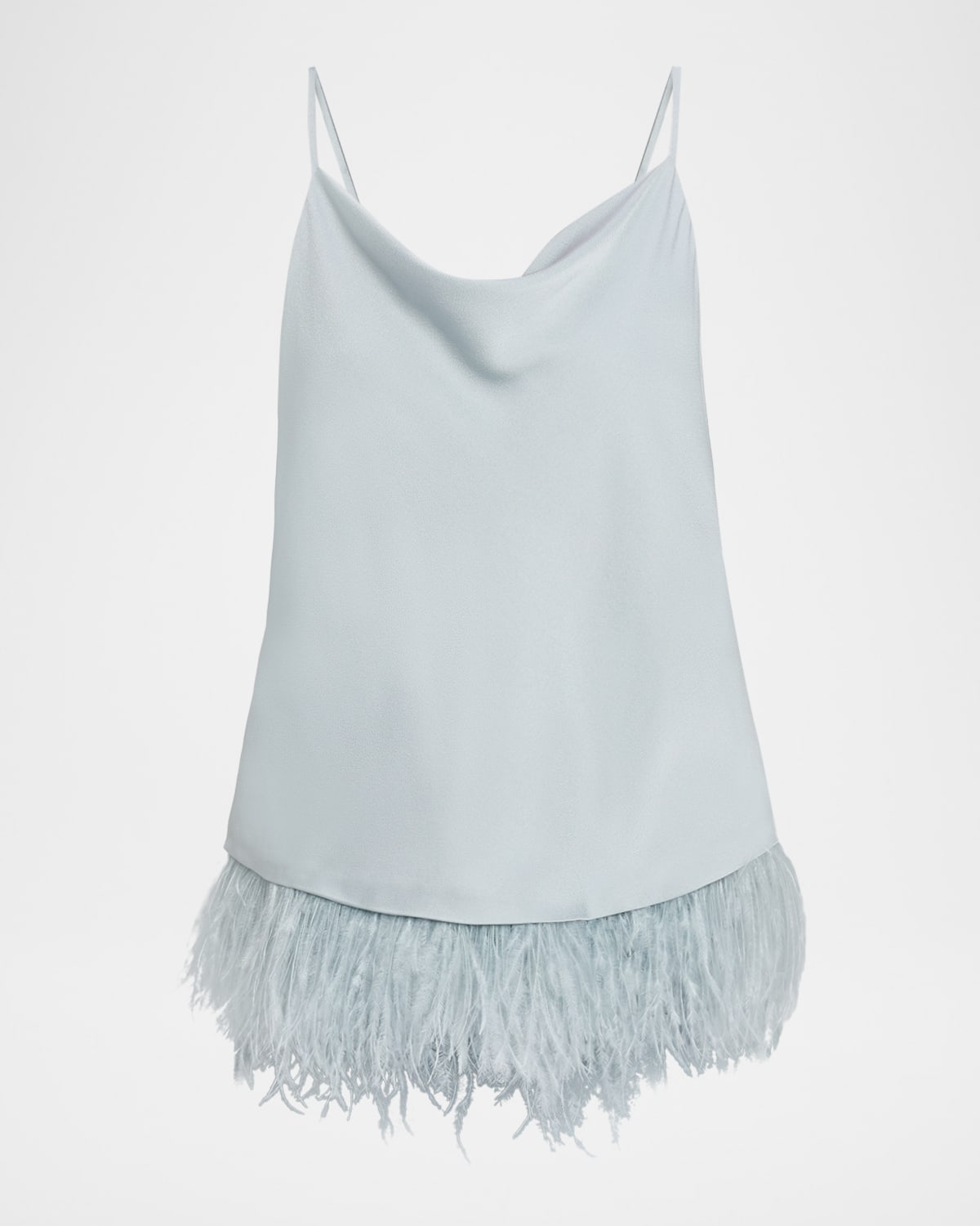 A.l.c Eliza Feather Trimmed Camisole Top In Blue