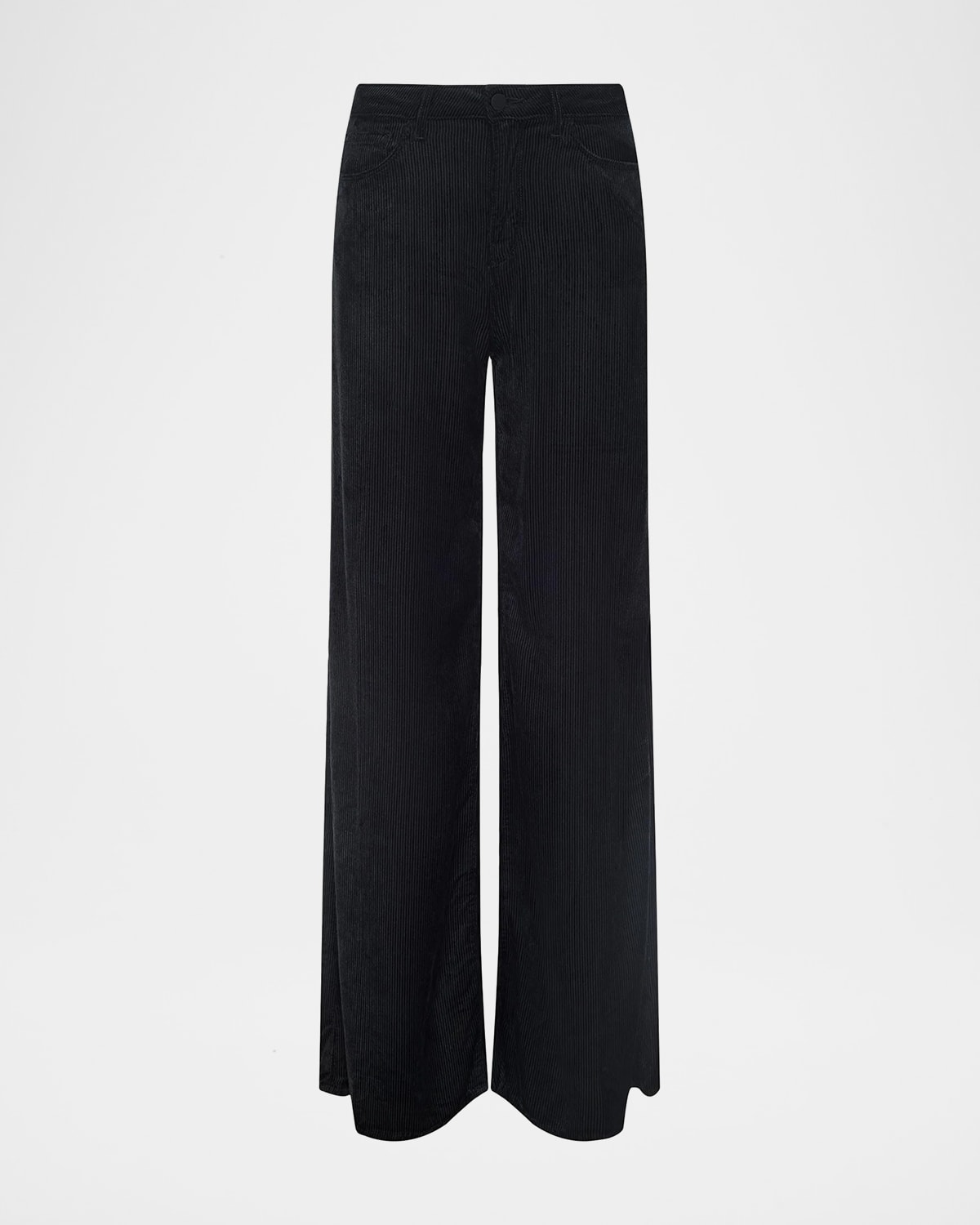 L'agence Quincy High-rise Wide Corduroy Jeans In Black