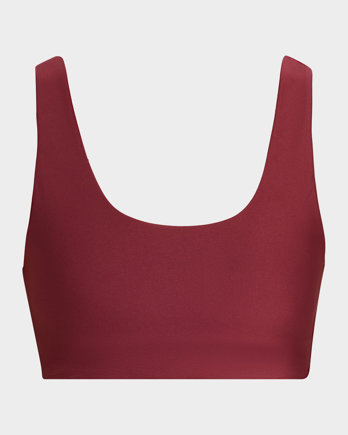 The Upside Oxford Harley Scoop Mid-coverage Sports Bra In Burgundy