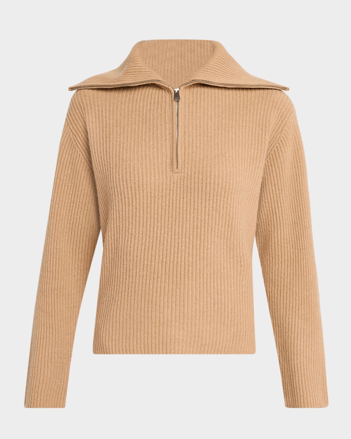 Simkhai Landry Cashmere Zip Sweater In Brown